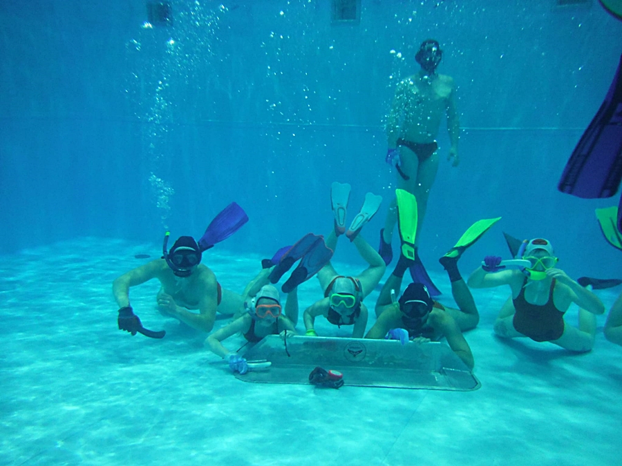 Hokej pod wodą Walenie Siemianowice Śląskie Trening 17 II 2024